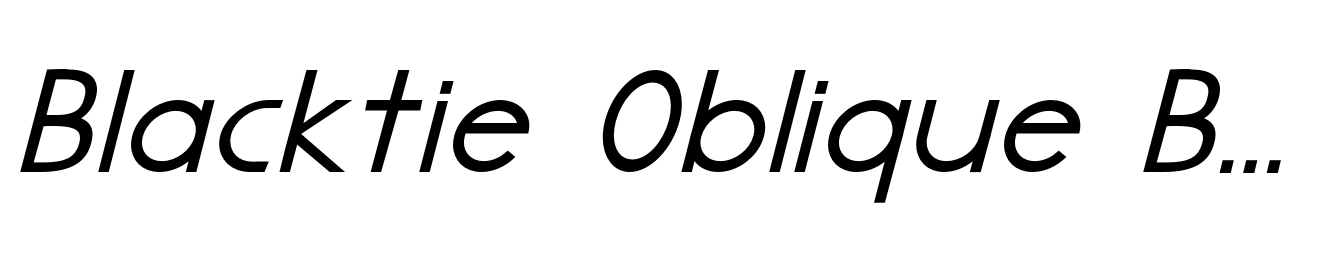 Blacktie Oblique Bold
